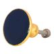 Navy Blue Round Metal and Resin Cabinet Knobs